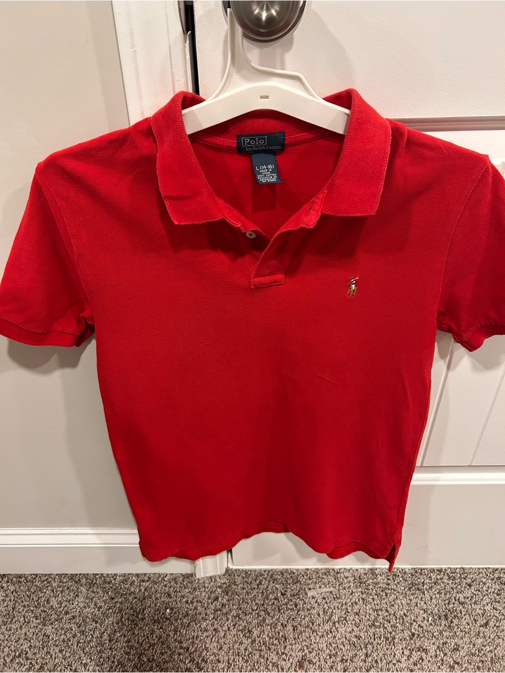 Polo by Ralph Lauren Boys Red Short-Sleeve Polo with Embroidered Pony
